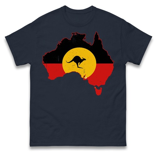 Aboriginal Australians Map Kangaroo T Shirt - Picture 3 of 7
