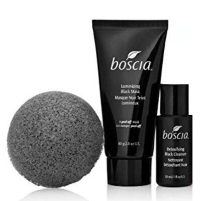 100% AUTHENTIC Boscia Face Mask Black Blue White Detoxify Gel Cleanser Masks NEW
