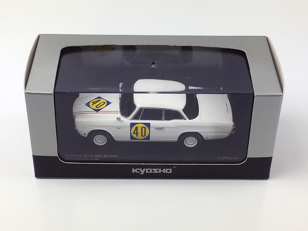 Kyosho 1:43 NISSAN PRINCE SKYLINE SPORT White Diecast Metal Model