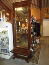 Riesiger Wandspiegel Konsolenspiegel Jugendstil um 1900 Mahagoni 246 cm hoch !!!