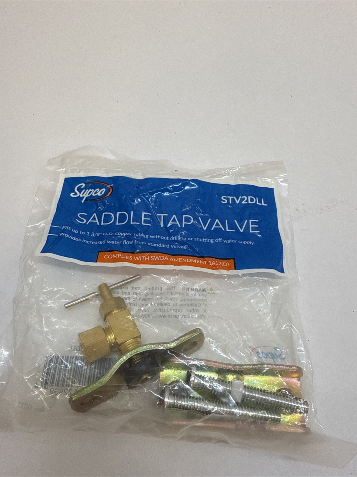 Supco Electric Saddle Tap Valve Silver STV2DLL