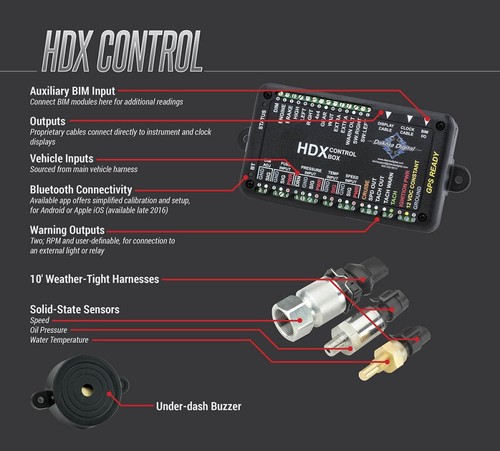 Dakota Digital Universal Rounded Rectangle Analog Gauge System Silver HDX-2018-S - Picture 15 of 15