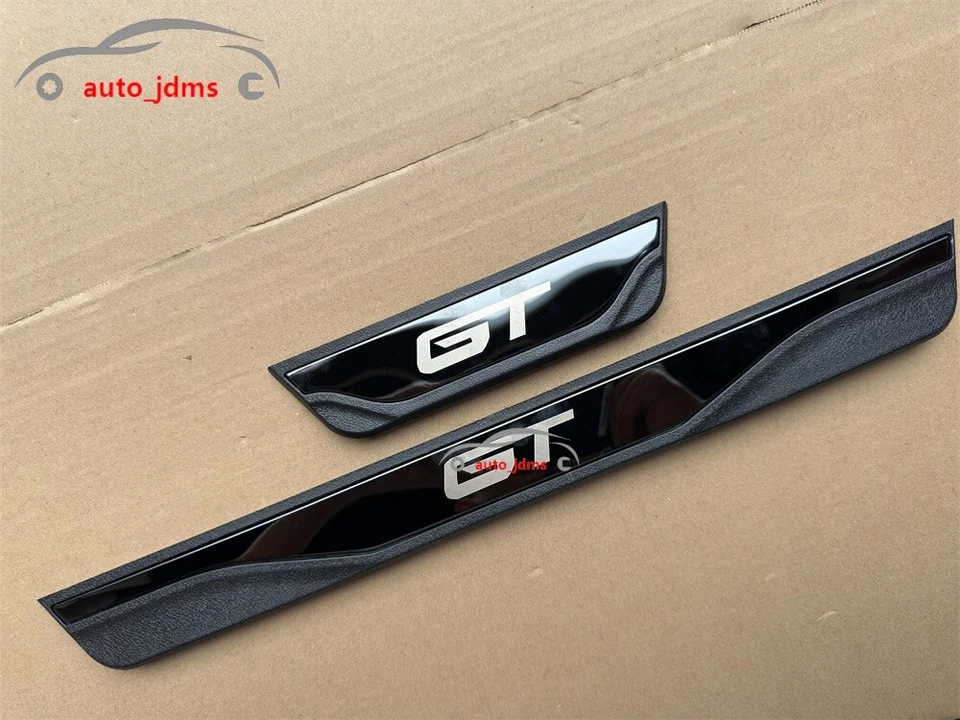 Protector de peldaños de panel de cubierta de umbral de puerta de coche negro X4 para Hyundai Elantra GT Foto 3 de 4