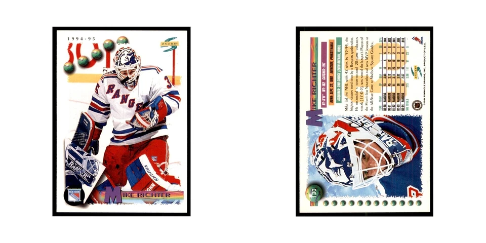 Mike Richter 1994 Score #130 Hockey Cards Hockey Card NM - Image 3 of 3