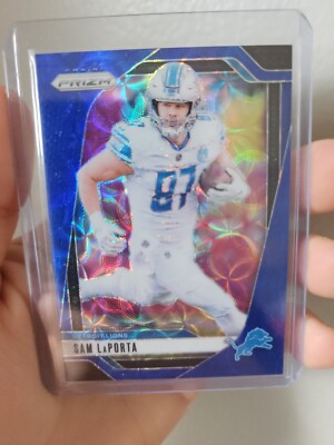 2024 Panini Prizm Football Sam Laporta Choice Blue Scope 11/14 Detroit Lions