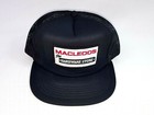 Macleods Hardware Store Vintage Snapback 1980s Hat Truckers Cap Mesh Back Black