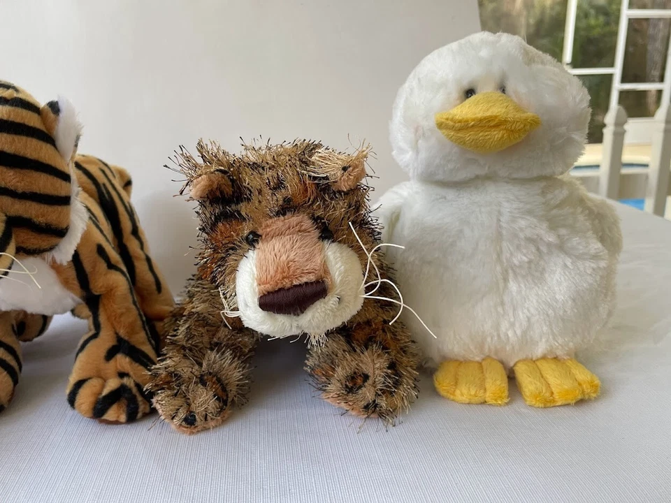 Webkinz Lot of 5 Lion HM006 Tiger HM032 Bengal HM166 Leopard HM031 Duck HM148 - Image 4 of 4
