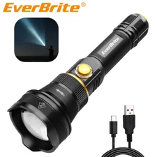 EverBrite 1000Lumens Rechargeable LED Flashlight Zoomable Tactical Light 4 Modes