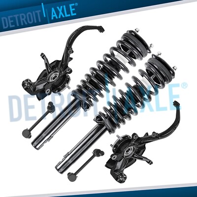 Front Steering Knuckles Hub Bearings Struts Sway Bars Kit for Fusion Milan 2.5L