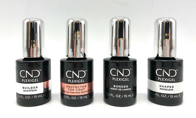 CND PLEXIGEL Bonder Builder Shaper Protector Top Coat 0.5 oz - NEW - CHOOSE