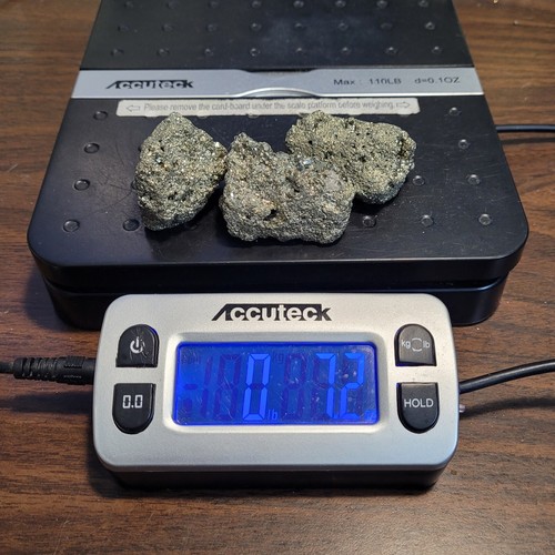 Pyrite 3 LG Chispa Crystal Clusters 7 oz Fools Gold Peru Prosperity & Abundance - Picture 11 of 11