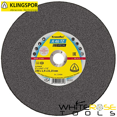 Klingspor Schneidscheibe 230 mm x 1,9 mm Abschneiden Edelstahl A46TZ Edelstahl