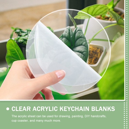 20 Pcs Acrylic Disc Round Board Multi-function Plate Clear Circle Blanks - Picture 3 of 12