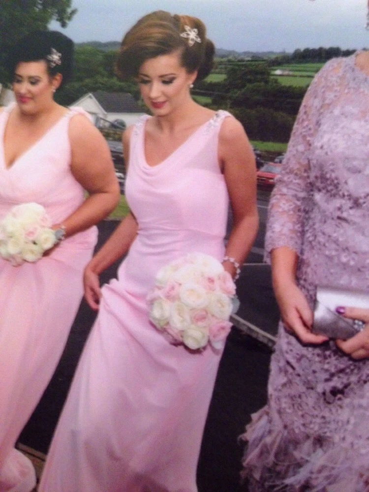 KELSEY ROSE Dress Formal Wedding Bridal Bridesmaid Pink CORAL