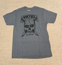Viktos Skull Knife Kbarred Short Sleeve Shirt Gray Black Heather Mens Large