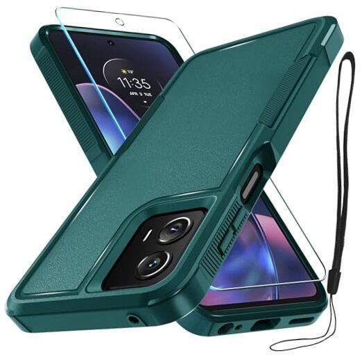 Case Compatible with Full Body Heavy Duty Rugged Moto G 5G 2024 Dark Green