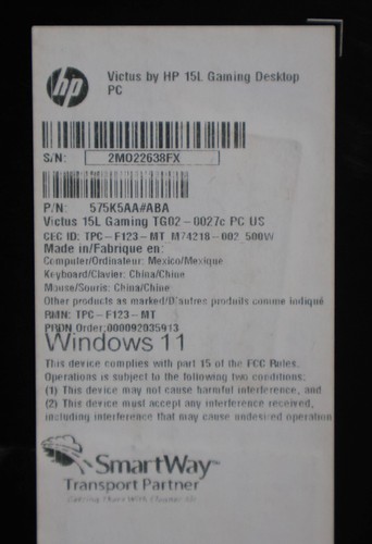 Victus by HP 15L Gaming Desktop, 1 TB SSD, 16GB SDRAM, Win 11 (TG02-0027c) - Picture 9 of 10