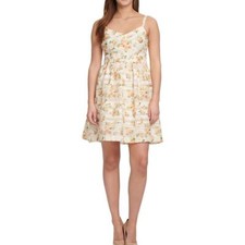 KENSIE NEW Women's Floral Print Textured Fit & Flare Dress TEDO