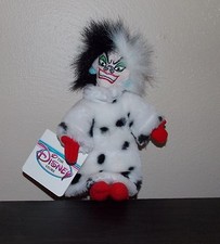 NWT CRUELLA Disney 101 DALMATIANS Mini BEAN BAG Disney 9"
