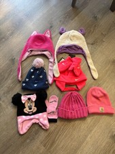Toddler Girls Winter Hats and Mittens 2-4T 