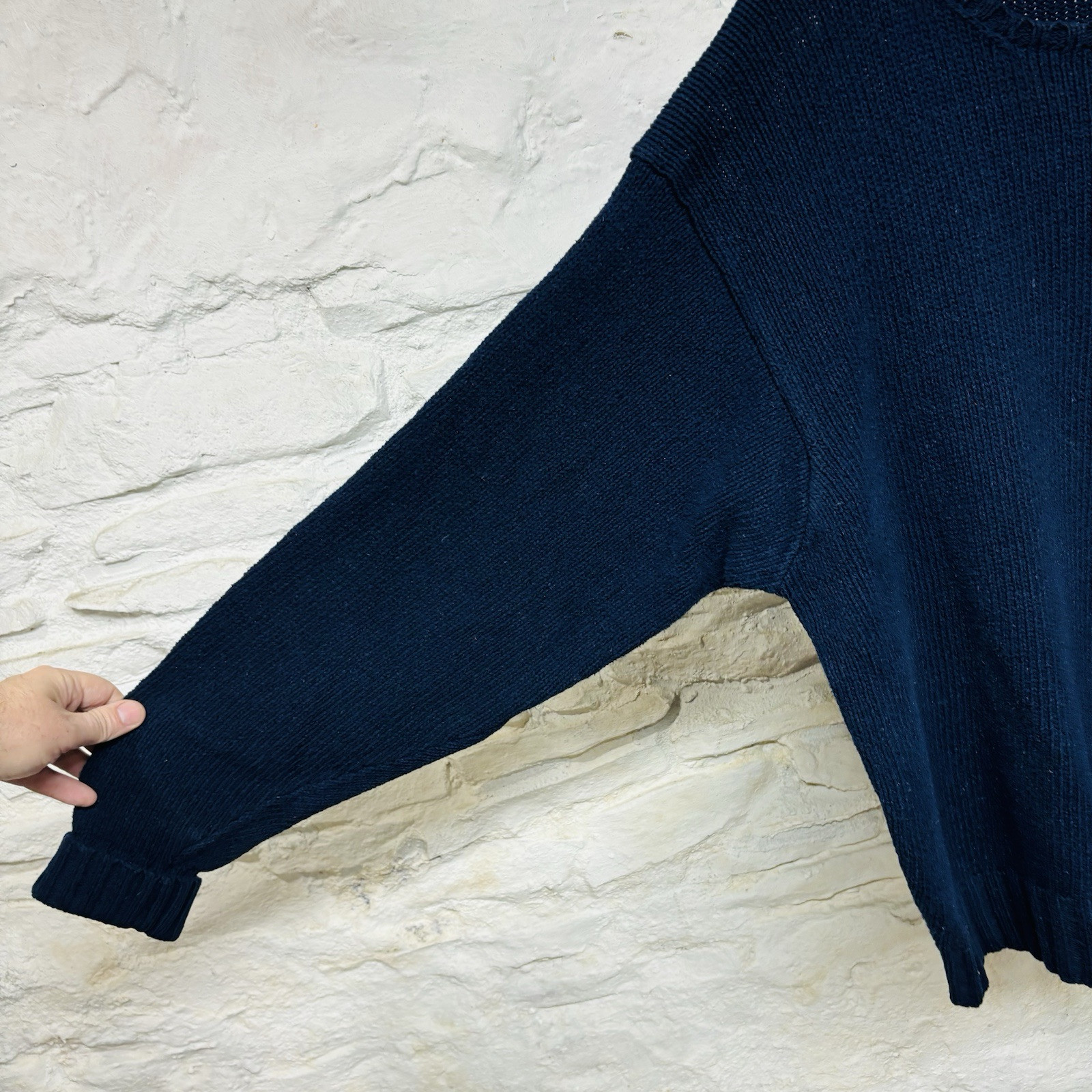 Polo Ralph Lauren Crewneck Sweater Mens XXL Blue Cotton Dad Grandpa Vintage thumbnail 2