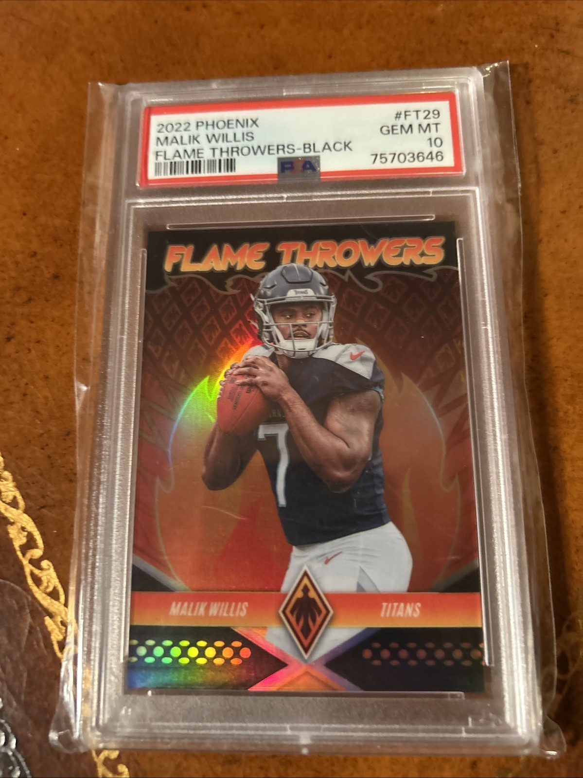 Malik Willis Panini Phoenix Flame Throwers #FT29 Black