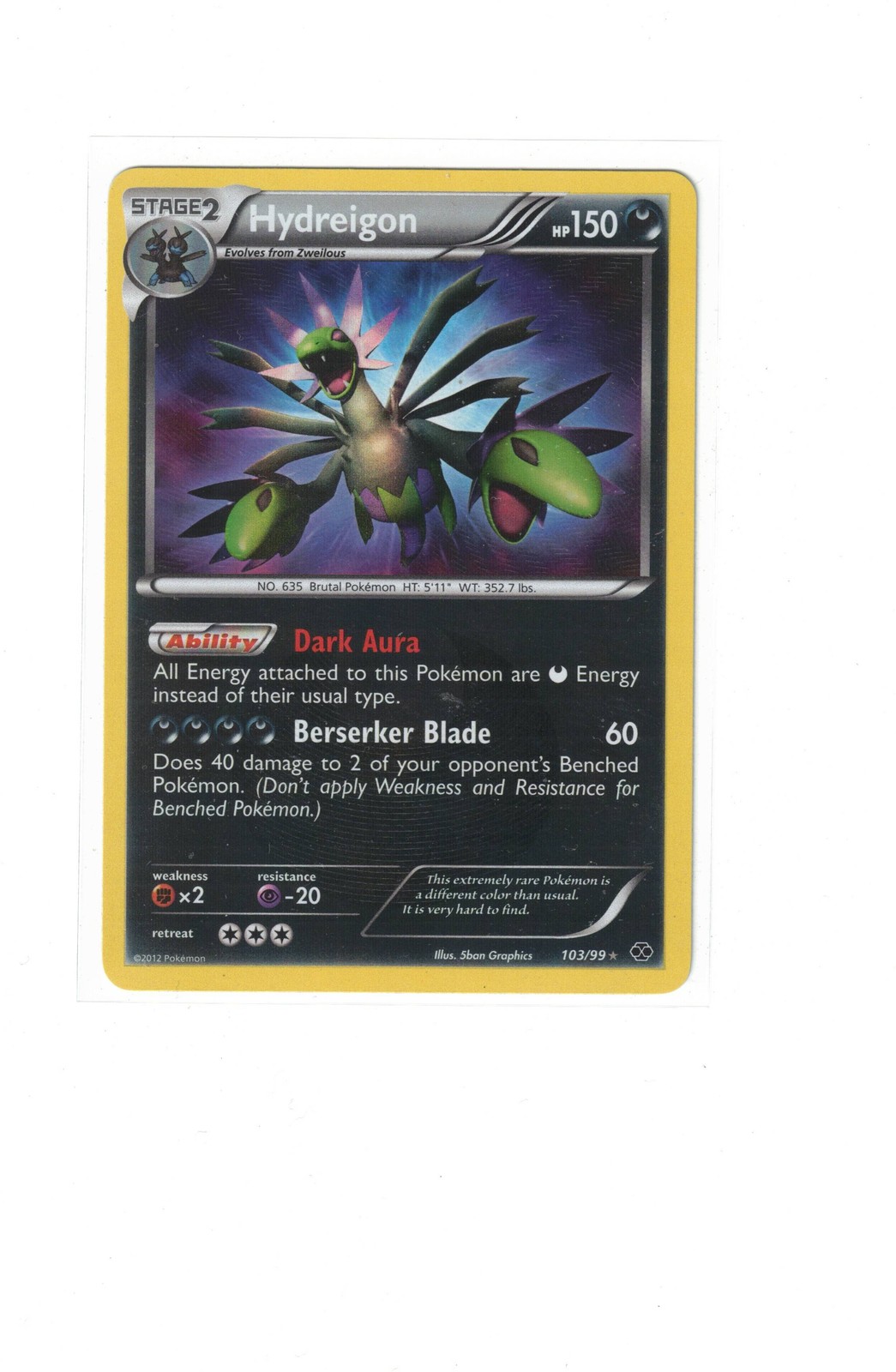 Hydreigon Secret Rare Next Destinies 103/99 NM