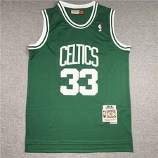 Vintage MEN Larry Bird 1985-86 Stitched Jersey Retro Green/White /Black