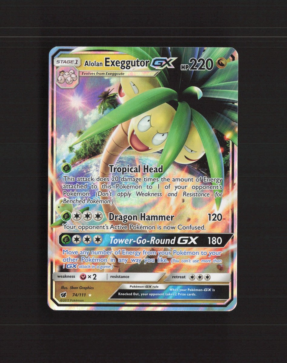 Alolan Exeggutor GX 74/111 Crimson Invasion Ultra Rare Holo
