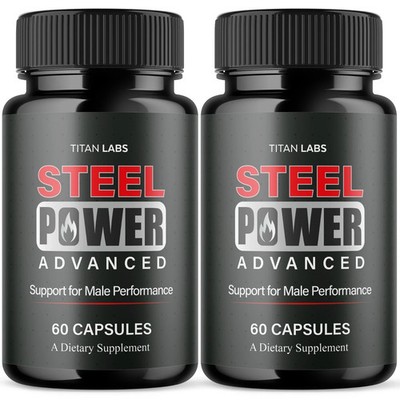 (2 Pack) Steel Power Advanced Male Health Support Supplement SteelPower 120 Caps