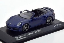 Minichamps 1/43 Porsche 911 992 Turbo S Cabriolet 2020 Dark Blue Metallic