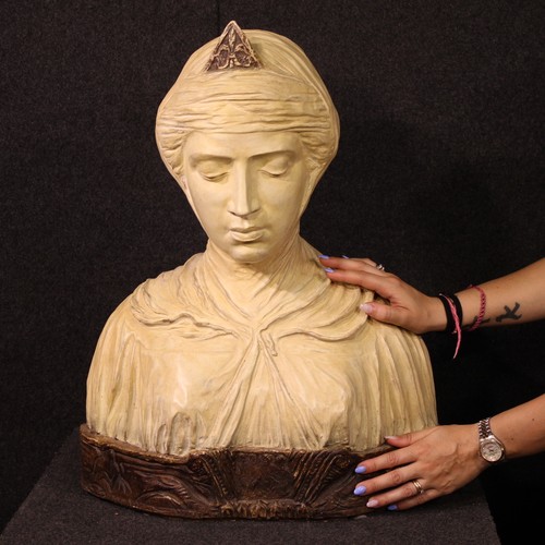 Sculpture Terracotta Beatrice Art Large Statue Opera Antique Xx Century - Picture 3 of 12