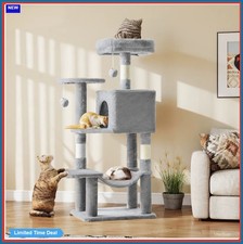 Cat Tree Tall Multi-Cat Climbing Tower Natural Sisal Scratching Posts Pet