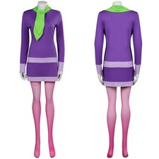 Scooby-Doo! and Krypto, Too! Daphne Cosplay Costume Women Carnival Purple Dress