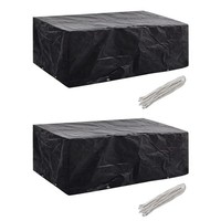 GartenmöBel Abdeckhauben 2Er Set 8 ÖSen 200X160X70 Cm Wetterfest