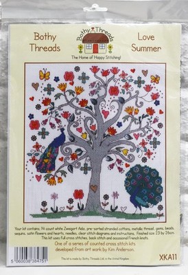 Bothy Threads Love ''Summer'' Kreuzstich-Set, neu & versiegelt. Baum Design