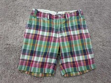 India Madras Polo Ralph Lauren Shorts Mens 30 Plaid 100 Cotton Straight Fit