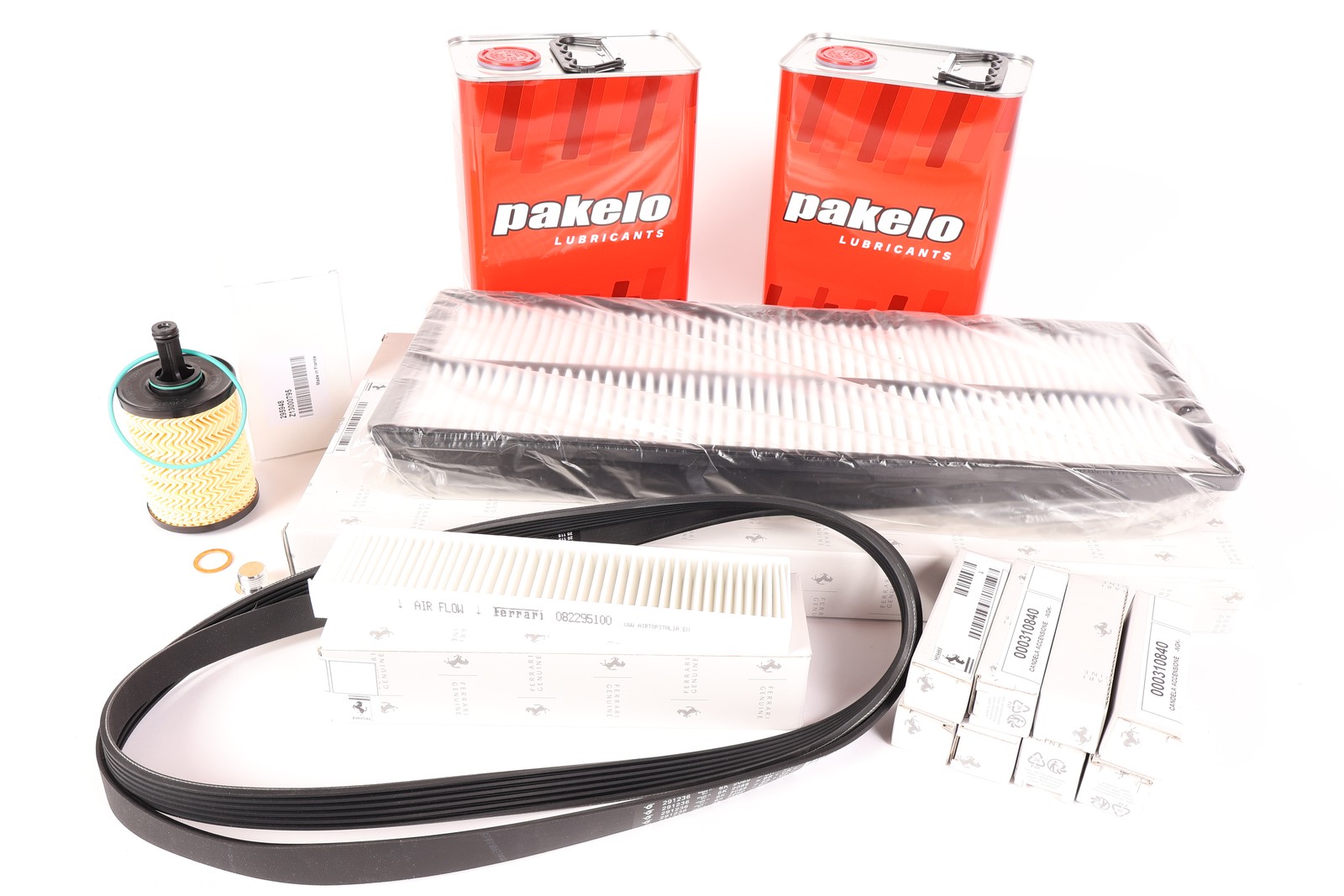 F8sk3 Ferrari F8 service kit - Oil filter w/ plug & gasket, air filter, cabin