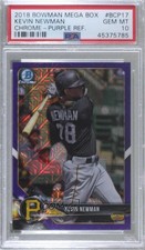 2018 Bowman Chrome Prospects Mega Box Purple Mojo Refractor Kevin Newman 8d2