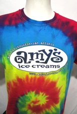 Amy's Ice Cream Keep Austin Weird Multicolor Tie Dye T Shirt Adult Sz L