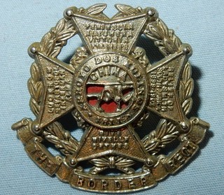 1881 1902 THE BORDER REGIMENT BRITISH MILITARY COLLAR BADGE W/M 2 LUGS GENUINE