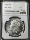 1883 Prooflike $1 NGC MS-63 PL Morgan Silver Dollar