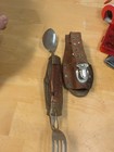 Antique Swiss Army Knife Multi-Tool Knife Fork Spoon, with Leather Pouch vintage — photo 4