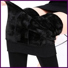 Women Winter Velvet Leggings High Waist Thickened Stretchy Warm Solid Colors