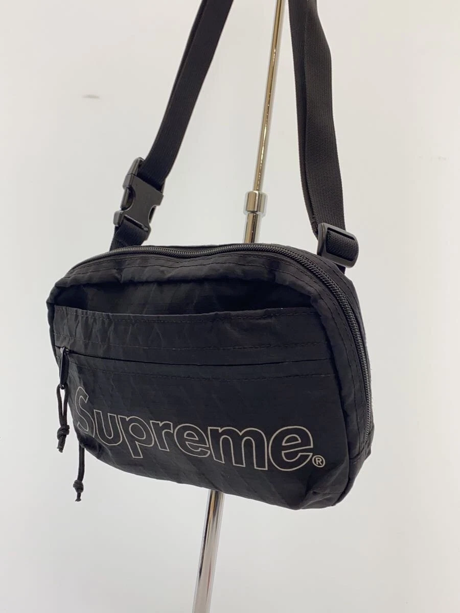 Supreme 18Aw/Sacoushe/Sac à bandoulière/Nylon/Noir