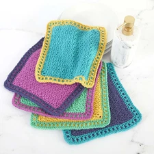 Willow Yarns™ Bold Borders Dishcloths Crochet Kit