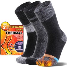 3 Pairs Thermal Winter Socks for Women Men Thick Extra Warm Insulated Ski