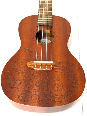 Ukulele Luna Ukes TC Mah Tattoo Concert Mahogany w/ Gig Bag