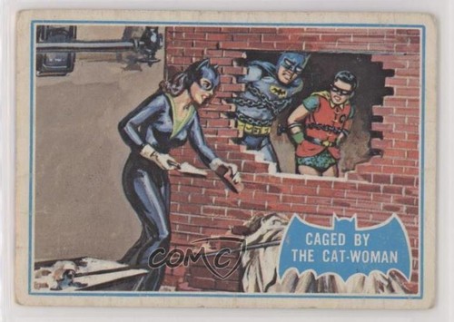 1966 OPC Batman Blue Bat #5B Caged by the Catwoman — Raw