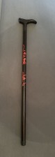 Antique Vintage Black  Red Lacquer Walking Stick Cane w Dragon Head Handle- 36"